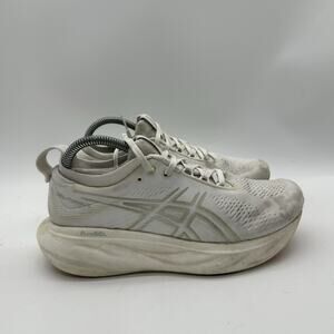 Womens Size 8 Asics Gel Nimbus 25 White/Tan Running Shoes Sneakers 1012B356